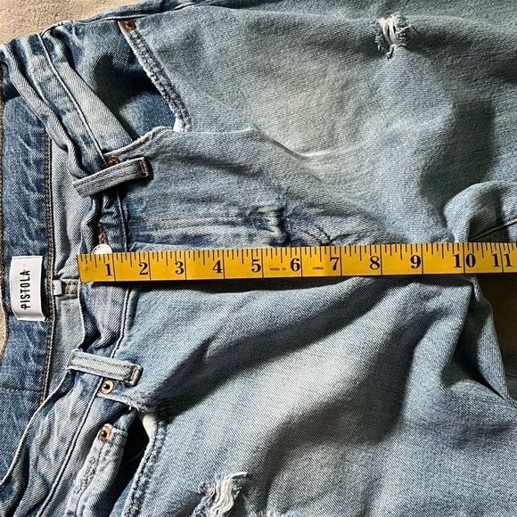 Pistola Charlie High Rise Classic Straight Ankle Jeans Distressed Size 28 - Picture 14 of 15